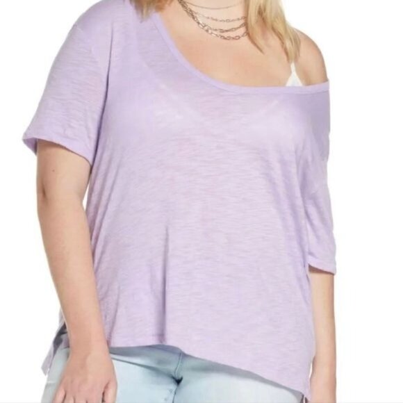 NWT BP U-Neck Purple Tee - Picture 7 of 7